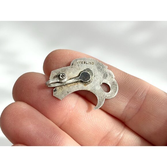 Antiqued Leaf Foliage Shaped Teeny Sterling Silver 925 Vintage Pendant | Charm - Picture 7 of 10